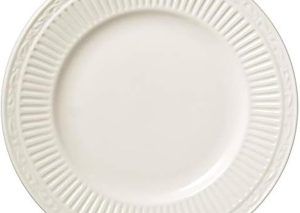 Italian Countryside White Stoneware Dinner Plate for Everyday Dining