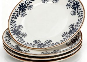 Blue Floral Ceramic Dinner Plates for Elegant Everyday Dining